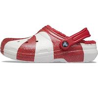 Crocs Zoccolo classico a righe, Bianco/rosso, 15 Women/13 Men