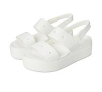 Crocs Sandali Brooklyn 4u da donna con zeppa bassa, bianco, 33-34 EU