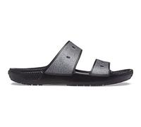 Crocs Sandali Classici Croc Glitter II, Zoccoli Unisex-Adulto, Nero, 39/40 EU