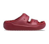 Crocs, Sandali con plateau Cozzzy classici unisex per adulti | Ciabatte Fuzzy Slide, Granato, 9 Women/7 Men