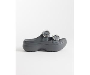 Crocs - Sandali neri con plateau e fibbia-Nero 38-39