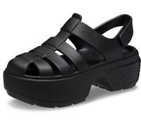 Crocs Sandali unisex per adulti, con tacco, nero, 6 Women/4 Men