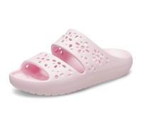 Crocs Sandalo classico unisex con taglio floreale, rosa, 38/39 EU