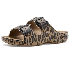 Crocs Saturday Animal Sandal W, Seppia/Leopard, da donna, taglia 40