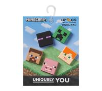 Crocs Shoe Charms for, Minecraft Jibbitz Pack, Minecraft5 Pezzi Unisex-Adulto, Multi, Einheitsgröße
