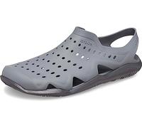Crocs Swiftwater Wave Sandali bassi da uomo, Carbone/Grafite, 41 EU