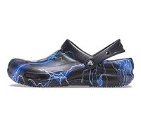 Crocs Unisex Adulto Bistro Work Graphic Clog Sabot, Black/Lightning Bolts, 46/47 EU