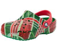 Crocs Unisex Bambino Baya Holiday Plaid Clog K Sabot, Kelly Green, 29/30 EU