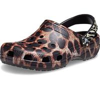 Crocs Zoccoli Classici con Stampa Animalier | Scarpe Zebra E Leopard, Unisex-Adulto, Nero, 47 EU