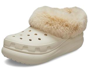 Crocs Unisex Furever Crush Bone Men's 8, Women's 10 Medium