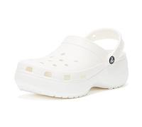 Crocs Classic Platform Clog W, Zoccoli Donna, Bianco, 39/40 EU