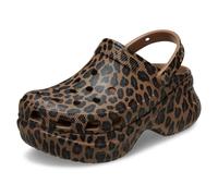 Crocs Zoccoli Bae classici da donna, scarpe con plateau per le donne, Seppia/Leopardo, 37-38 EU
