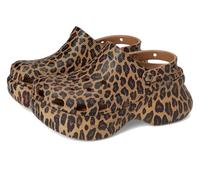 Crocs Zoccoli Bae classici da donna, scarpe con plateau per le donne, Seppia/Leopardo, 39-40 EU
