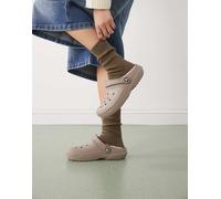 Crocs - Zoccoli classici color osso foderati-Neutro 41-42
