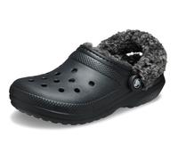Crocs Zoccoli classici foderati in pile unisex, pantofole pelose per donne e uomini, nero, 14 Women/12 Men