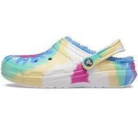 Crocs Zoccoli Classici Foderati Pantofole sfocate, Unisex-Adulto, Pastel Tie Dye, 36-37 EU