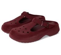 Crocs Zoccoli Classici Mary Jane, Unisex, in Velluto, Color Barbabietola, Taglia 38 da Uomo
