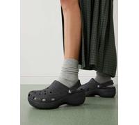Crocs - Zoccoli classici neri glitterati con plateau-Nero 34-35