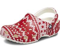 Crocs Zoccoli Classici Vacay Vibes Unisex per Adulti, Maglione Natalizio Stampato, 37/39 EU