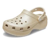 Crocs Zoccoli da Donna, Classic Platform Glitter W, Champagne, 4 UK Donna