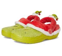 Crocs Zoccoli foderati classici del Grinch unisex per adulti, pantofole sfocate per le vacanze, Il Grinch, 9 Women/7 Men