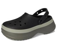 Crocs Zoccoli impilati classici unisex per adulti, nero, 8 Women/6 Men