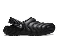 Crocs Zoccoli Unisex per Adulti, Foderati, con Imbottitura Geometrica, Pantofole sfocate, Piumino Nero, 10 Women/8 Men