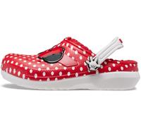 Crocs Zoccoli unisex per bambini, foderati classici, scarpe e pantofole Disney Topolino e Minnie, Bianco/Multicolore Minnie Mouse, 5 Big Kid