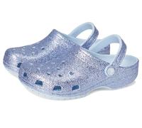 Crocs Zoccolo classico glitter per bambini, Glitter blu gelo, 6 Big Kid