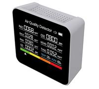 Croerma 1Pcs 9 In 1 Misuratore di Monitoraggio Della Qualità 'Aria TVOC HCHO PM2.5 PM1.0 PM10 Rilevamento 'Umidità Della Temperatura