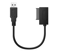 Croerma Adattatore USB PC 6P + 7P CD DVD Rom Convertitore da A USB 2.0 Slimline 13 Pin Drive Cable per PC Laptop Notebook