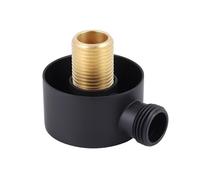 Croerma Gomito di Alimentazione Un Parete, Connettore per Tubo Doccia da Parete Rotondo nel Accessori Uscita Acqua G1 / 2 Pollici per Doccia-Nero