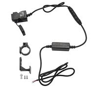 Croerma Presa per Adattatore di Alimentazione per Caricabatterie Dual-USB per Moto Impermeabile per Moto da 12V