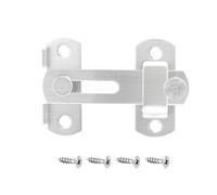 Croerw Serratura per porta scorrevole da 10,2 cm, resistente, per la privacy, colore argento, per porte scorrevoli, armadi, recinzioni, 1 confezione