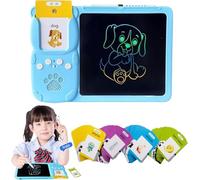 Croeve Talking Tablet, 2 in 1 Voice Pad & Tavola da Disegno, Schede Flash Parlanti Inglese e Spagnolo, Flashcard Parole Visione per Apprendimento Interattivo, Costruire Scrittura, Lettura, Scarabocchi