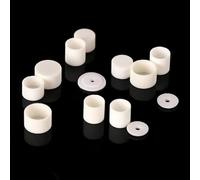 Crogioli for analisi termica da 10 pezzi con coperchio - Allumina al 99,5% for uso industriale e di laboratorio(D6.5xH10mmWith lid)