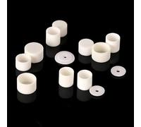 Crogioli for analisi termica da 10 pezzi con coperchio - Allumina for uso industriale e di laboratorio(D6.7xH4mm)