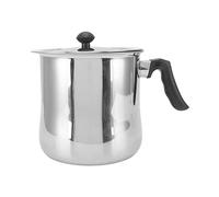 Crogiolo per cera d' in acciaio inossidabile, crogiolo per cera d'apicoltura con coperchio, manico resistente al calore per candele fai-da-te, cera d', cioccolato, include (R. Aceto)