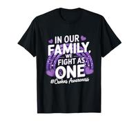 Crohns Awareness - Nastro viola arcobaleno We Fight As One Maglietta