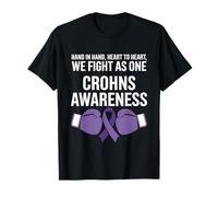 Crohns Awareness We Fight As One Boxing - Nastro viola Maglietta