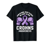 Crohns Awareness We Fight As One Boxing - Nastro viola Maglietta
