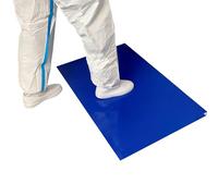 CROING Tappetini adesivi adesivi 60 x 40 cm, 30 fogli, colore blu, per rimuovere lo sporco per scarpe ospedaliere e laboratori