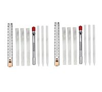 CROIRE 2 x Set di supporti per pietra ollare, marca bianca, marcature chiare e rimovibili, supporto piatto e rotondo, pietra ollare per la saldatura