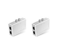 CROIRE 2X Mini Switch di Rete RJ45 RJ-45 Un 2 Porte Switcher Box di Rete Ethernet Adattatore per Switch di Condivisione Manuale Un Due Porte Un 2