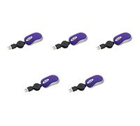 CROIRE 5X Mini Mouse Cablato USB Mouse Retrattile Minuscolo da 1600 Mouse Ottico Compatto da Viaggio per Windows 98 2000 XP Versione Vista