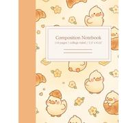 Croissant Duck Composition Notebook: Cute Kawaii Notebook for Girls • College Ruled • 110 Pages • 7.5” x 9.25”: Adorable Pastel Croissant Duck Journal ... for Teens Who Love Aesthetic Stationery