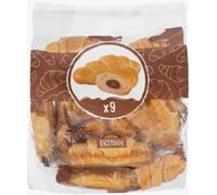 Croissant Ripieni di Crema al Cacao, Confezione da 9 Pezzi, 375g. Pack de 3