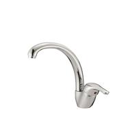 Crolla Miscelatore a cigno per Cucina Inox modello 1420 a Canna Alta Cromato