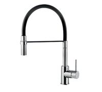 CROLLA Rubinetto Cucina con Doccetta Monocomando Canna Nera Cromo ES593CR Mojito