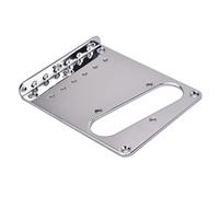 Cromata Piastra Ponte Tl 6 Ga390 6 Corde per Chitarra Elettrica | Acciaio Argento, Montaggio Dall’alto, Sei Punti Regolabili, Ricambio Pickup per Strumento Elettrico